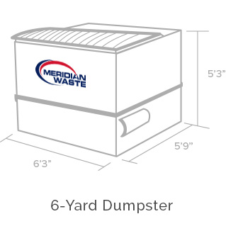 6 yard front load dumpster