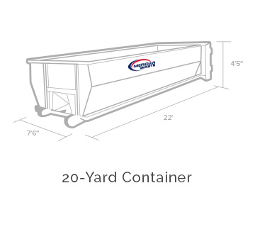 20 yard roll off dumpster