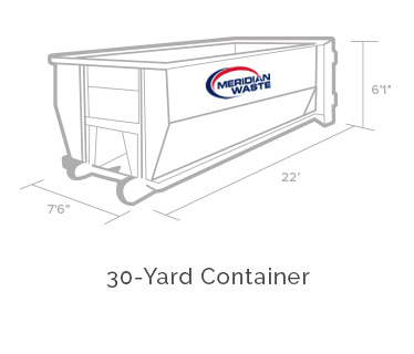 30 yard roll off dumpster