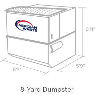 8 yard front load dumpster