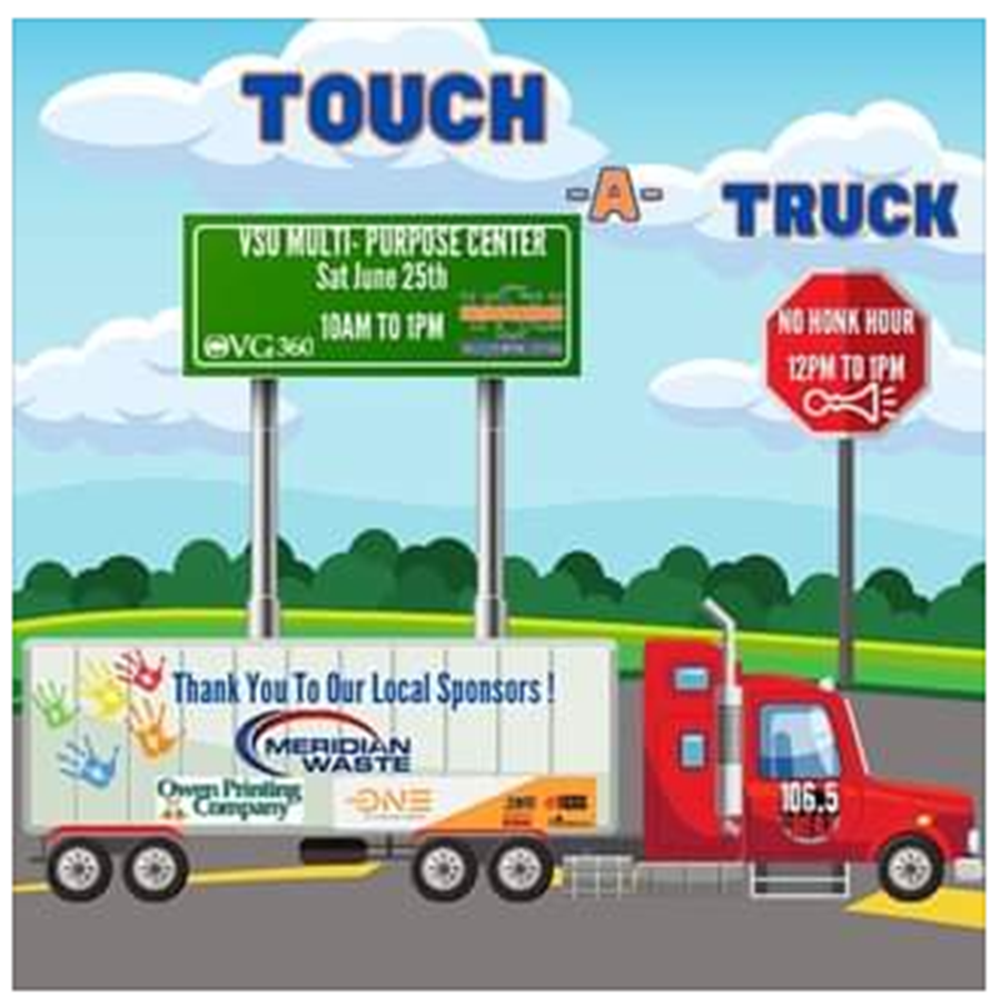 Meridian Waste Virginia Sponsored the VSU Touch A Truck Event!