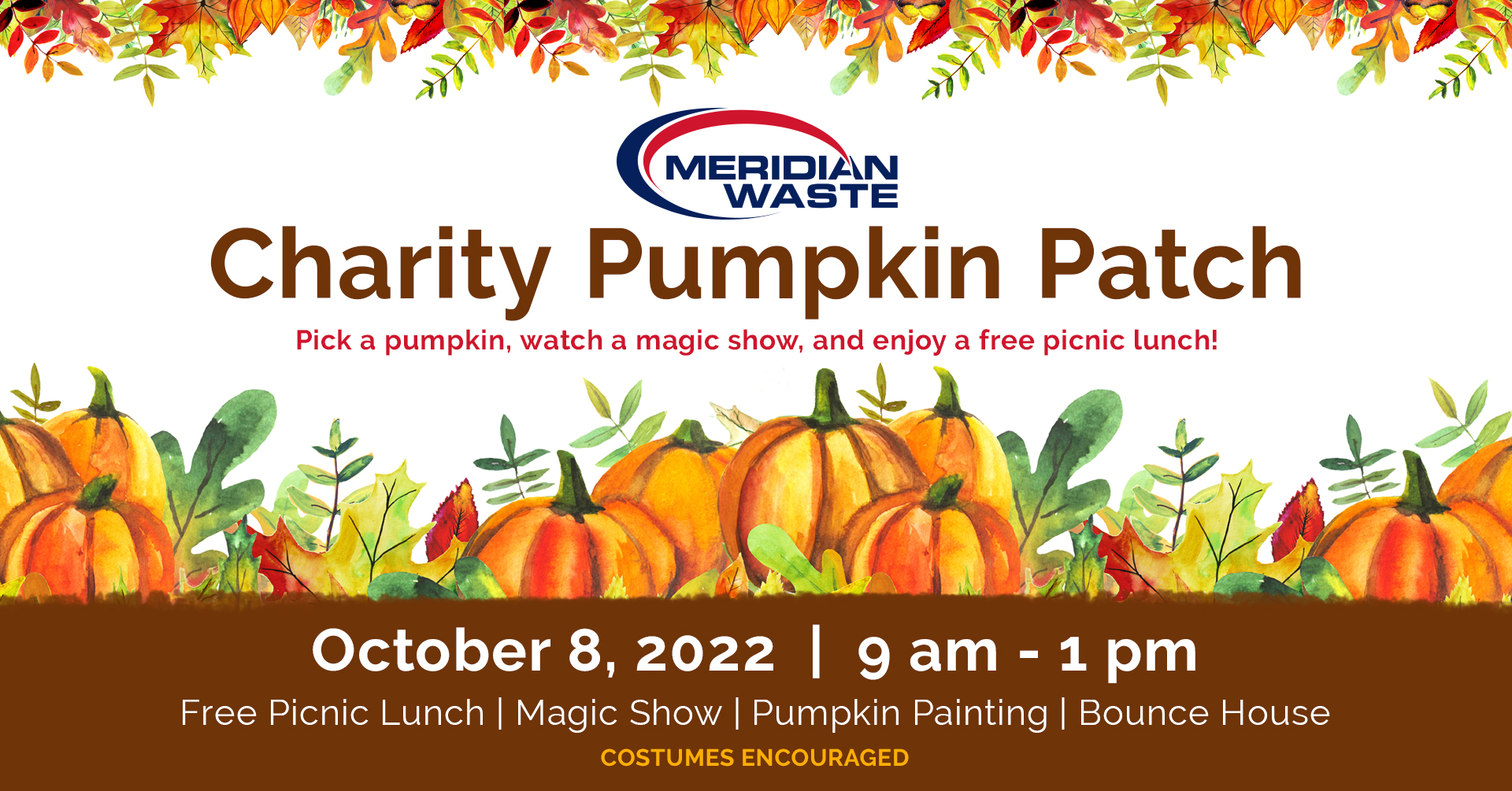 Meridian Waste Charity Pumpkin Patch Oct. 8, 2022