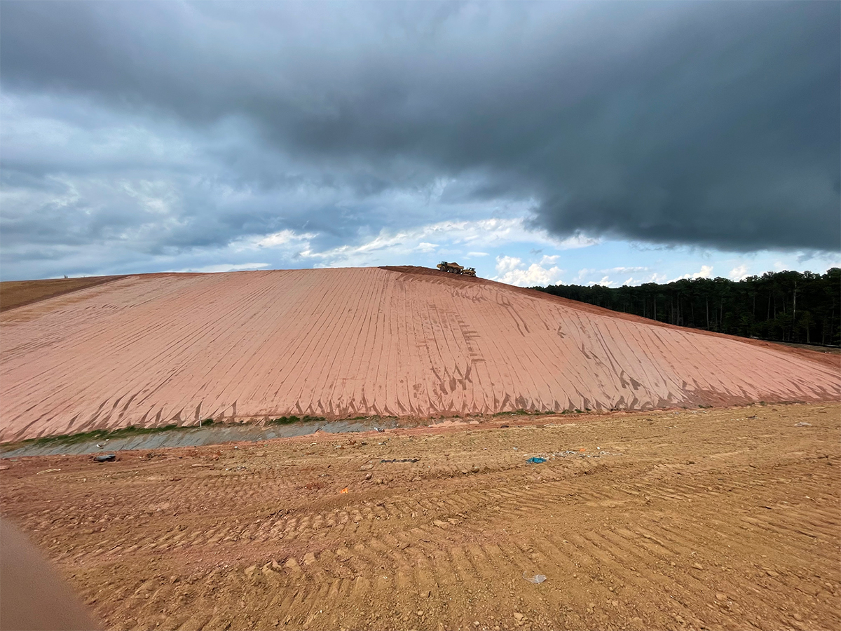 An Afternoon Summer Squall Approaches Meridian Waste's Lunenburg Landfill