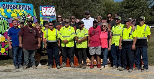 Meridian Waste Team Members Volunteers Pause For A Group Photo