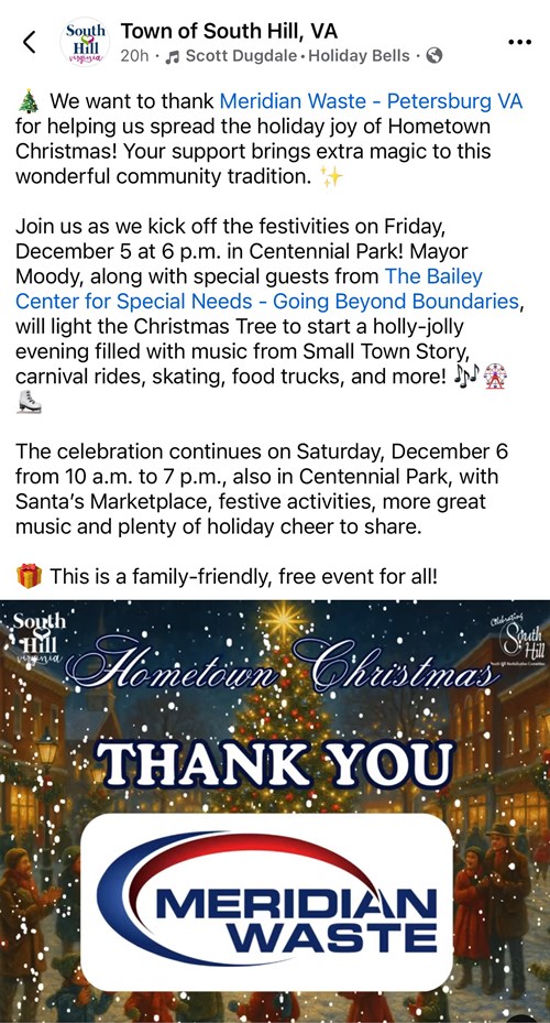 Christmas With The Town Of South Hill 2