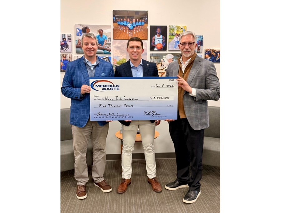 Meridian Waste Continues Support of Wake Tech Foundation and Workforce Education