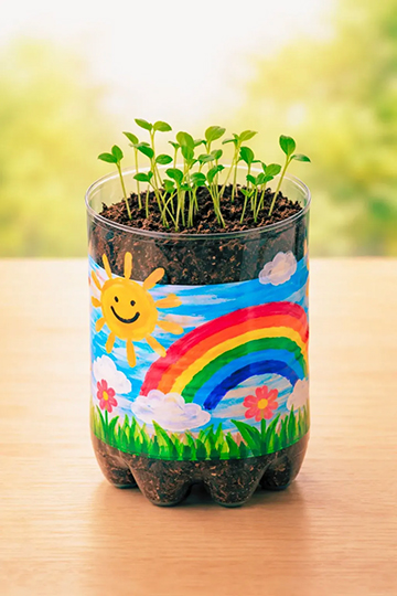 Recycled Bottle Planters