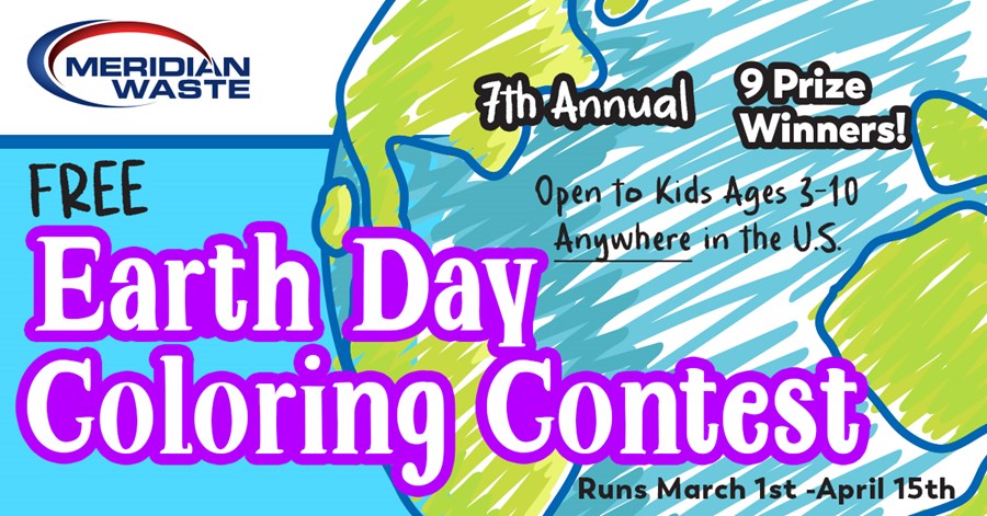 7th Annual Meridian Waste Earth Day Coloring Contest: Entries Now Open!
