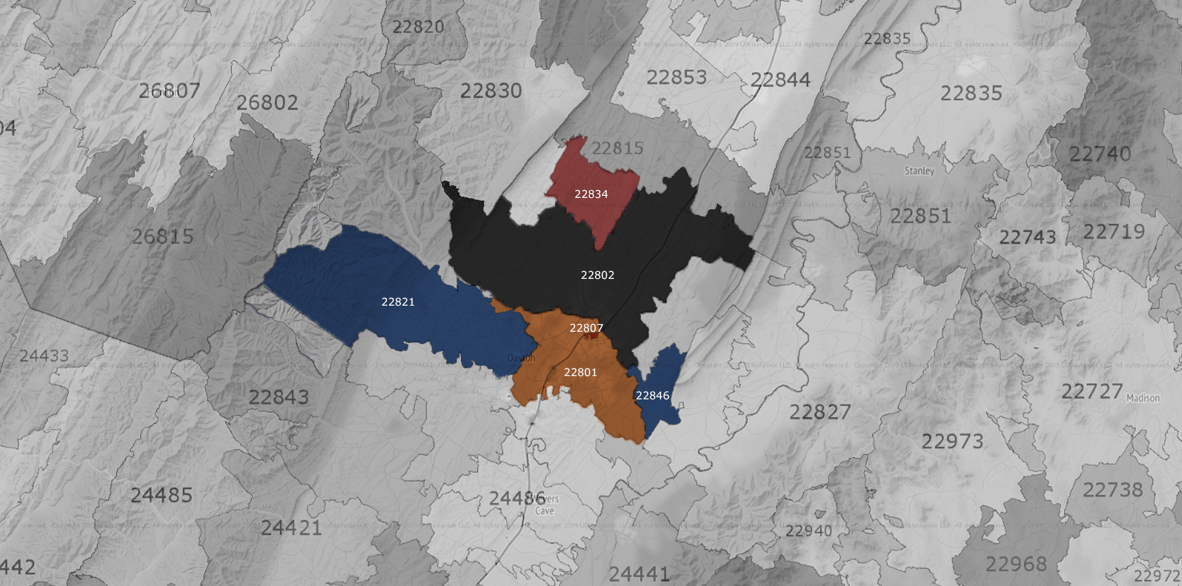 zipcode map